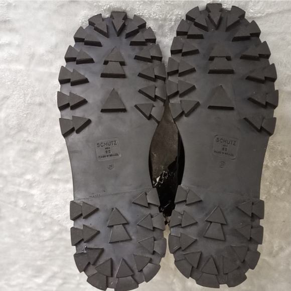 SCHUTZ Black Patent Combat Boots - Picture 10 of 10